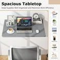 thumbnail image 6 of YANG2 Wall Mounted Folding Table, 31.5" x 23.5" Wood Murphy Desk Drop-Leaf Table, Space Saving Foldable Floating Desk, Wall Desk Fold Down for Small Spaces, Study, Bedroom, Bathroom (Gray), 6 of 9