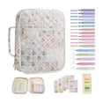 thumbnail image 1 of Camping Hiking Study Journal Organizer Book Cover with Quilted Padding Handles and Zipper Closure for Secure Transport, 1 of 4