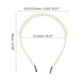 thumbnail image 3 of Ofertas Únicas 1 Pc Diadema Elegante de Perlas Falsas para Mujeres y Niñas 4.41" ID Tono Dorado Blanco, 3 of 4