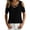 02# Black, variant on Women's Fit Cold Shoulder Top Crisscross V-Neck Blouse Casual Summer Flowy A-Line Tunic with Short Sleeves and Ruffle Hem S-2XL