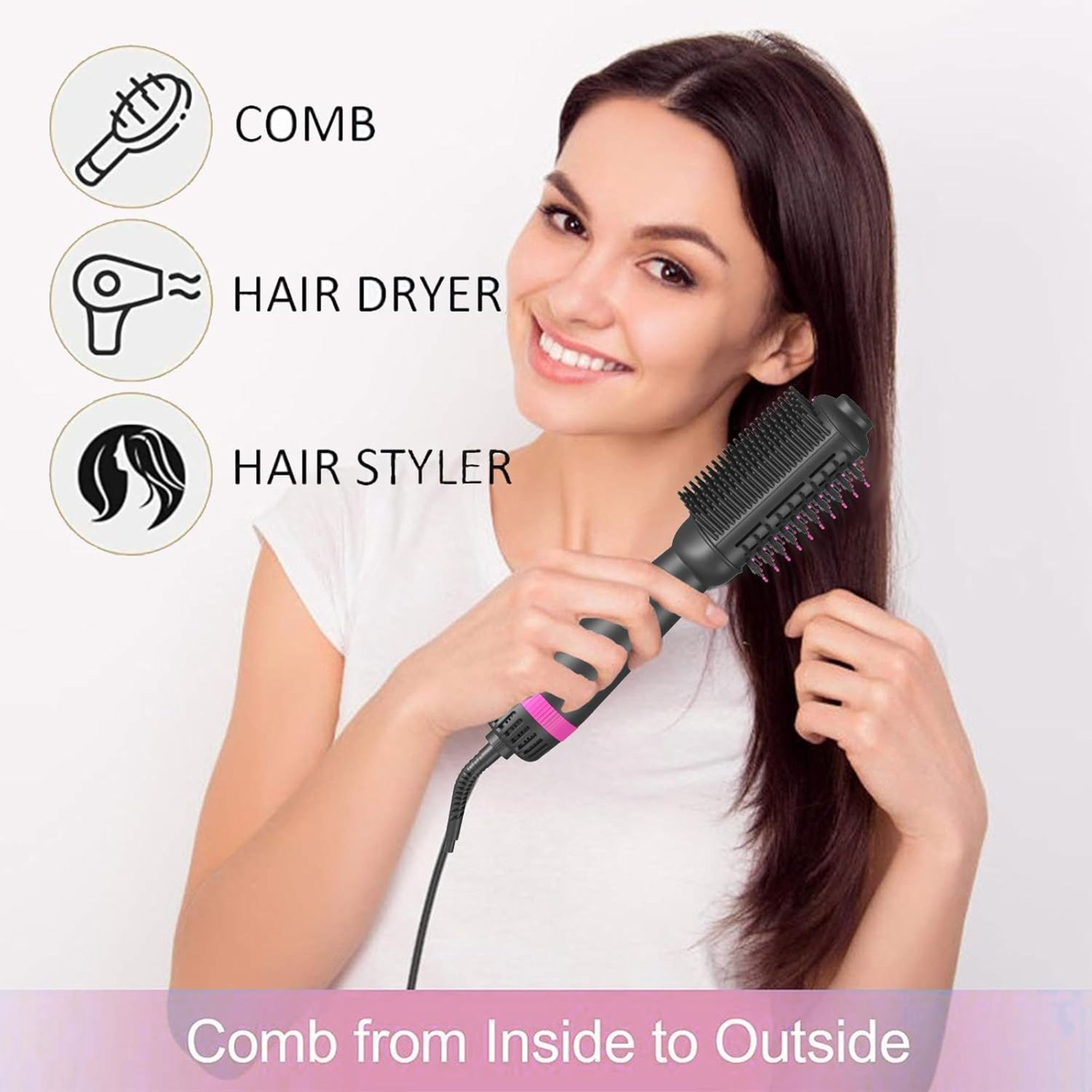 CHBEJYT L7N5 Hair Dryer Brush Blow Dryer Negative Ionic for Straightening