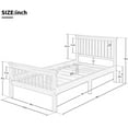 thumbnail image 4 of Harper & Bright Designs Classic Pine Wood Low Profile Platform Bed, Twin, Oak, 4 of 6