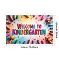 thumbnail image 3 of LUUFILx Welcome to Kindergarten Backdrop Banner Classroom Decorations School Party Supplies Kids Crayon Background Photography Props Pre-K Decor, 3 of 7