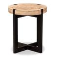 thumbnail image 3 of Baxton Studio Horace Rustic and Industrial Natural Brown Finished Wood and Black Finished Metal End Table, 3 of 6