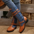 thumbnail image 6 of Stylish Women's Mid Calf Leather Suede Winter Booties Featuring Lace Up Design And Comfortable Ankle Support For Everyday Wear, 6 of 7
