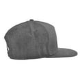 thumbnail image 4 of DALIX Premium 5 Panel Wool Blend Hat Flat Bill Cap Snapback (Dark Gray/Black), 4 of 5
