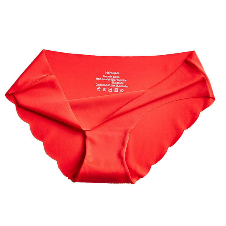 eczipvz Cotton Underwear for Women Women High Waist Belly Lace Seamless  Lift Breathable Triangle Cotton Briefs Red,M