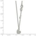 thumbnail image 2 of 925 Sterling Silver Cubic Zirconia Infinity and Love Heart With 2 Inch Extension Necklace 16 Inch 12.2mm Wide Pendant Ne, 2 of 2