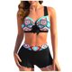 thumbnail image 2 of Mejor Belleza Mujer Traje de Baño de Moda Aumentar el tamaño 2 Piezas Tankini Tops de Bikini y Partes de Abajo Rojo M, 2 of 3