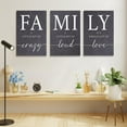 thumbnail image 3 of Merry-XMAS Family Entryway Gray Home Wall 12"X16" Framed Canvas Art Prints (Set of 3), 3 of 6