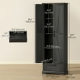 thumbnail image 3 of HOMCOM 71" Pantry Cabinet, Kitchen Storage Cabinet with 2 Doors, Black, 3 of 10