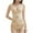 Beige, variant on qolati Shapewear Bodysuit for Women Tummy Control Deep V-Neck Butt Lifter Underwear Mid Thigh Slimmer Body Shaper Shorts