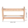 thumbnail image 2 of Soporte de tubos de ensayo de madera Unique Bargains con 6 pozos para tubos de centrifugado de 25 ml 8.66" x 2.48" x 5.12", 2 of 5
