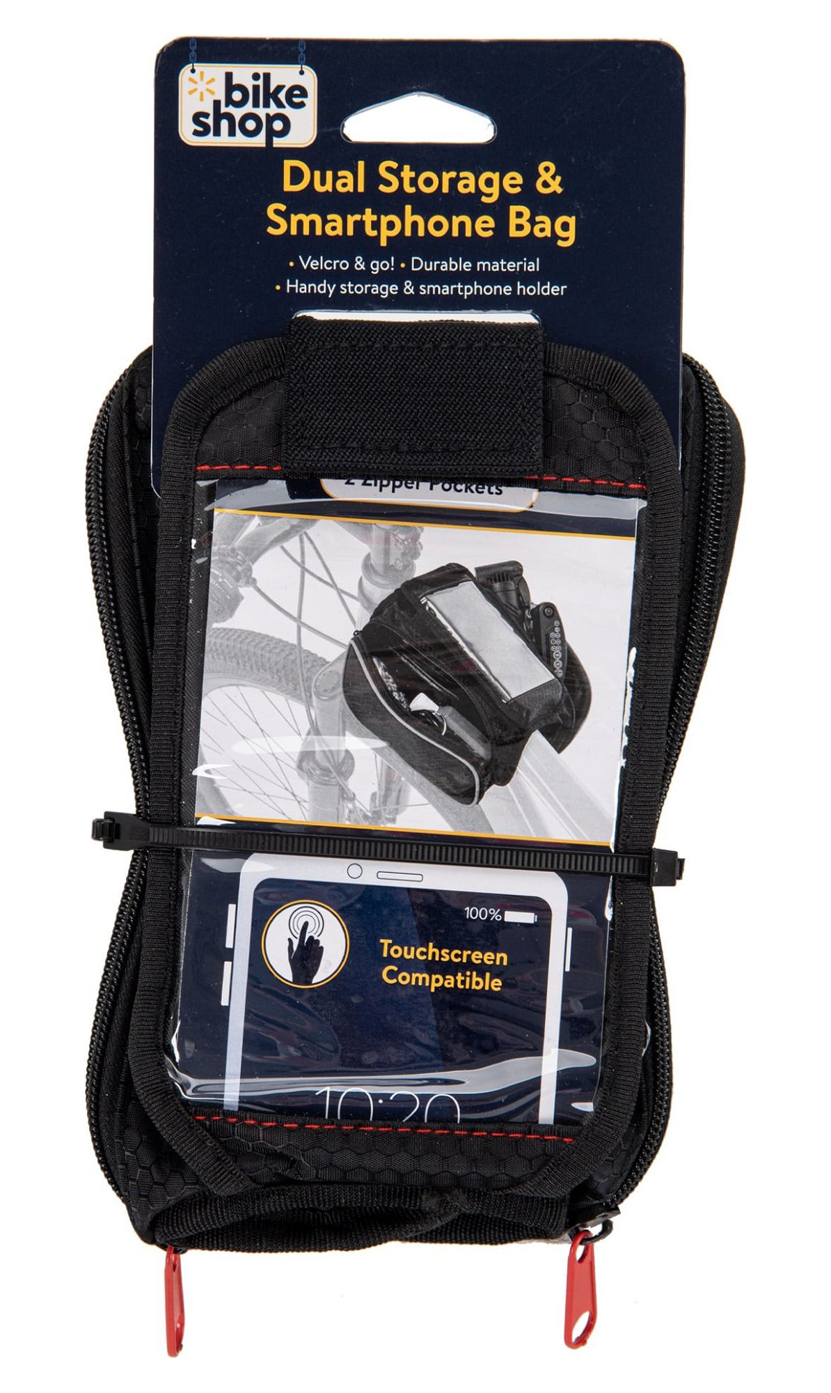 Huffy Bike Shop Top Tube Bag - Dual Pockets, Black