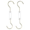 thumbnail image 1 of 2uds S Ganchos para Colgar, 9.8 Pulgada Grande Metal Multifuncional Colgar Gancho para Armario Cocina Planta Exterior, Oro Unique Bargains ganchos de utilidad, 1 of 6