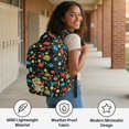 thumbnail image 3 of Bulopur Dinosaur Kids Backpack for Boys Galaxy Print School Bag Lightweight Multi-Pocket Book Bag Gift for Son, 3 of 7