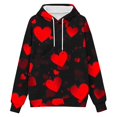thumbnail image 5 of Mens Kangaroo Pouch Hoodie Valentine's Day Dogs Cats Pet Carrier Hooded Sweatshirts Oversize Long Sleeve Animal Holder Pullover Tops, 5 of 5