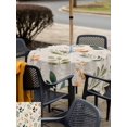 thumbnail image 4 of Spring Leaves Flowers Outdoor Tablecloth - 60x60 Inch Square Dining Table Cover, Country Flower Pastoral Botanical Retro Waterproof Outdoor Table Cloth with Umbrella Hole & Zipper for Picnic/Patio, 4 of 7