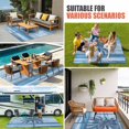 thumbnail image 3 of Navy Blue Palm Tree Outdoor Rug for Patio/Deck/Porch, Non-Slip Large Area Rug 5 x 7 Ft, Coastal Tropical Trees Vintage Summer Indoor Outdoor Rugs Washable Area Rugs, Camping Rug Carpet Runner, 3 of 8