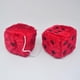 thumbnail image 3 of 2 colgantes para espejo retrovisor de peluche con lunares para coche. rojo, 3 of 9