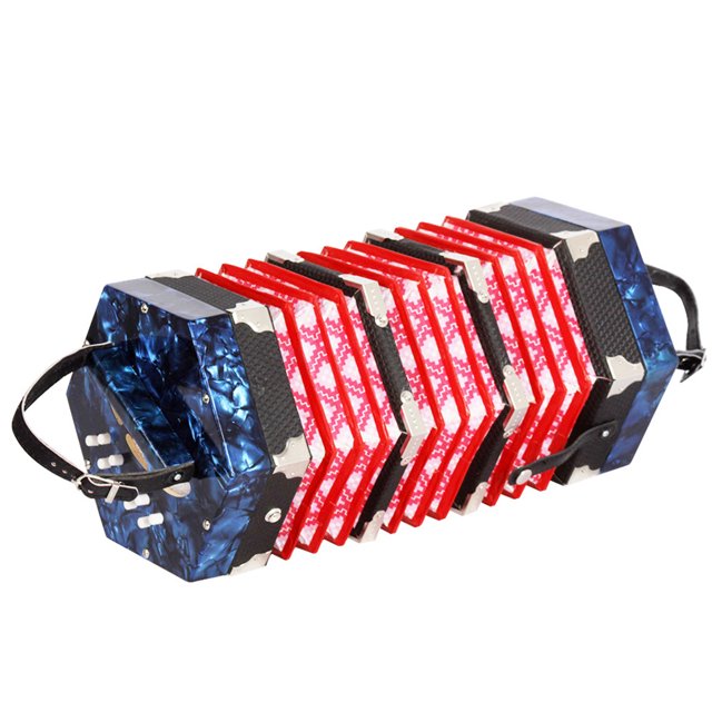Hexagon Accordion Concertina 20 botón 40-INDED con transporte