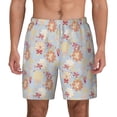 thumbnail image 2 of Goofa Butterfly Flower Printed Men's Swim Trunks Board Shorts Quick Dry Mens Swimming Trunks with Compression Liner,Breathable Fit Hawaii Beach Shorts-Small, 2 of 9