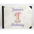 thumbnail image 3 of Darling Souvenir Green Text Hardbound Cover Personalized Printed Birthday PartyGuestbookScrapbook-9 x 12 Inches, 3 of 5