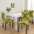 thumbnail image 2 of Colorful Bohemian Paisley Dining Chair Covers 4 Pack Vintage Floral Ethnic Retro Pattern Washable Polyester Stretch Slipcovers Removable Protector for Classic Home, 2 of 7