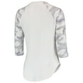 thumbnail image 4 of Women's Concepts Sport White/Gray LAFC Composite 3/4-Sleeve Raglan Top, 4 of 4