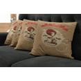 thumbnail image 5 of Ambesonne Coffee Throw Pillow Cover 4 Pack, Milky Taste Vintage Look, 24", Pale Brown Vermilion, 5 of 5