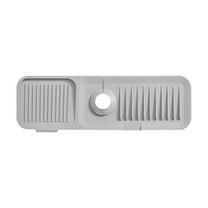 Customizable Silicone Faucet Drip Guard Mat, Waterproof Sink Organizer Pad with Drainage System, Multi-Purpose Kitchen & Bathroom Storage Mat, 1-Pack