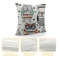 thumbnail image 4 of Orinice Owl Stripes Birds Graphic Decorative Cushion Cover for Home Couch Living Room Sofa Zipper Closure Square 1PC 12x12in, 4 of 5