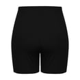 thumbnail image 6 of Jalioing Plus Size Biker Shorts for Women Casual Stretchy Ribbed Knit Yoga Shorts Elastic Waist Plain Workout Shorts, 6 of 9