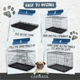 thumbnail image 3 of CAPHAUS Foldable Dog Crate Wire Metal Dog Kennel w/ Leak-Proof Pan & Protecting Feet & Divider Panel, Single or Double Door, Small, Medium & Large Dog Crate Indoor Wire Dog Cage, 48” w/ Double Doors, 3 of 9