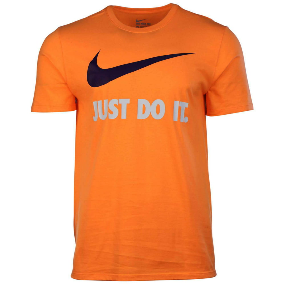 Nike - Nike Men's Just Do It Swoosh T-Shirt-Safety Orange - Walmart.com ...