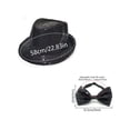 thumbnail image 2 of Magician Clothes Magician Accessories 1920s Mens Outfit 1920s Mens Accessories 1920s Mens Outfit Sequin Hat And Bowtie & Suspender Set, Black, 2 of 2