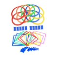 thumbnail image 2 of 10 anillos de rayuela para niños, coloridos juegos de lanzamiento de aros de jardín, anillos de agilidad para niños pequeños, fiestas de enseñanza,, 2 of 10