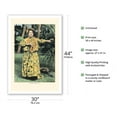 thumbnail image 2 of Hilo Hattie - Hawaiian Singer Hula Dancer Actress - Vintage Hawaiian Hand-Colored Postcard c.1941 - Fine Art Matte Paper Print (Unframed) 30x44in, 2 of 4