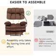 thumbnail image 6 of Big and Tall Manual Recliner Chair for Adults, Oversized Recliner for 400LBS, Velvet Recliner for Living Room Brown, 6 of 9