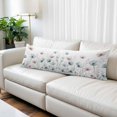thumbnail image 2 of Teal Pink Spring Floral Body Pillow Covers 20"x54", Summer Botanical Watercolor Soft Brushed Microfiber Breathable Throw Pillow Covers, Pillowcase with Zipper for Couch Sofa Bedroom Living Room, 2 of 9