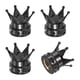 thumbnail image 1 of Tapa de válvula de neumático Uxcell Crown, 4 piezas de tapas de válvula de neumático para vehículos, tapas de aire para neumáticos de coche, negras, 1 of 6