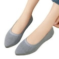 thumbnail image 5 of Summer Shoes for Women,Dress Flats for Women,Pointy Toe Flats for Women,Womens Flats,Womens Flat Shoes Classic Pointed Toe Flats Knitted Dress Shoes Soft Flats for Woman Comfortable Dressy,Gray,8, 5 of 7