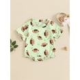 thumbnail image 2 of Nygoyerh Baby Boys Girls Summer Romper Football Print Short Sleeve Jumpsuit Newborn Infant Crew Neck T-shirt Bodysuit for Casual Daily 3M 6M 12M 18M, 2 of 8