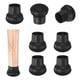 thumbnail image 1 of Uxcell 8 Paquete de Protectores de Piso para Patas de Silla que se Ajustan a 0.78"-1" Copas de Silicona Almohadillas Redondas de Fieltro para Muebles Negras, 1 of 7