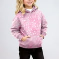 thumbnail image 2 of Toddler Hoodie Girls Valentines Day Sweatshirt Long Sleeve Casual Heart Sweatshirt Crewneck Pullover Size 3-4 Years Girls Clothes, 2 of 5