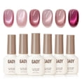 thumbnail image 1 of Set de esmaltes de uñas GAOY Pink Cat Eye Gel 6 colores con imán, 1 of 7