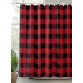 thumbnail image 2 of Black and Shower Curtain Set ，Waterproof Fabric Shower Curtains White Buffalo Checked Plaid Christmas Shower Curtains for Bathroom,Bathroom Decor 72"x96", 2 of 6
