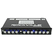Rockville R7EQ 1/2 Din 7 Band Car Audio Equalizer EQ w/ Front, Rear   Sub Output