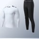 thumbnail image 5 of Wosthever Conjunto de medias de primera capa de invierno, ropa, trajes, camisa de compresión, Calzoncillos largos, entrenamiento, correr, ropa Uniforme atlético Negro Adultos/XXL, 5 of 6