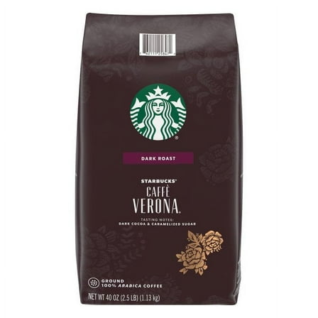 Starbucks Caffe Verona Dark Roast Ground Coffee, 40 oz.
